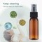 12 Pack 1 oz Amber Mini Spray Bottles, 30ml Fine Mist Travel Atomizer Empty Refillable Plastic Spray Bottles with Protective Caps for Perfume, Cologne, Alcohol, Water, Samples & Travel Use